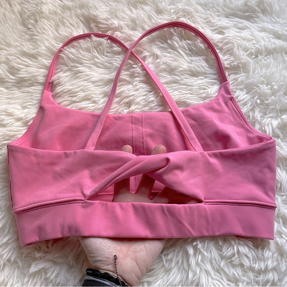 Carbon38 Pink Twist Back Sports Bra M - Picture 3 of 5